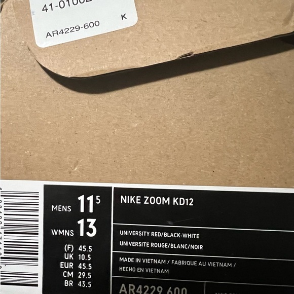 Nike Zoom KD 12 Red Sneaker main image 9